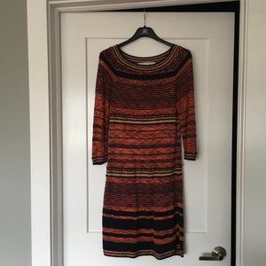 DVF Orange/Brown sweater dress M